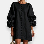 Marcelle | Vestido con flores en relieve