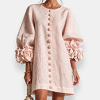Marcelle | Vestido con flores en relieve