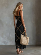 Vittoria – Vestido Geométrico Elegante