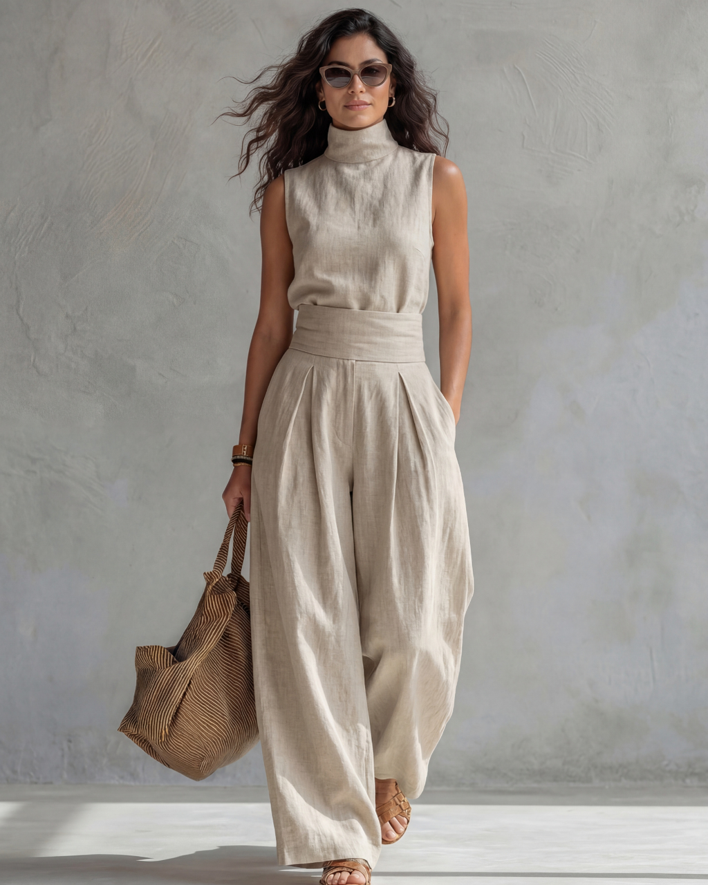 Maria | Conjunto Top y Pantalón Ancho Elegante