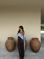 Vestido Joanna en Marrón y Azul
