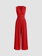 Charity – Mono Elegante sin Mangas de Pierna Ancha