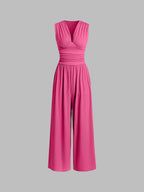Charity – Mono Elegante sin Mangas de Pierna Ancha