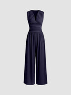 Charity – Mono Elegante sin Mangas de Pierna Ancha