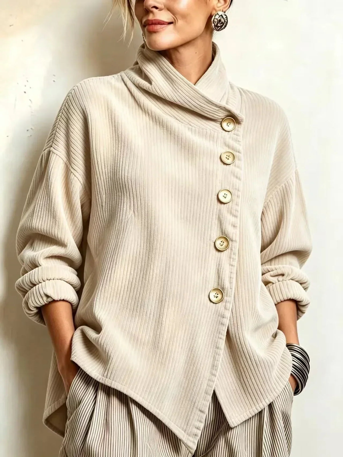 Olivia | Camisa de Pana con Botones