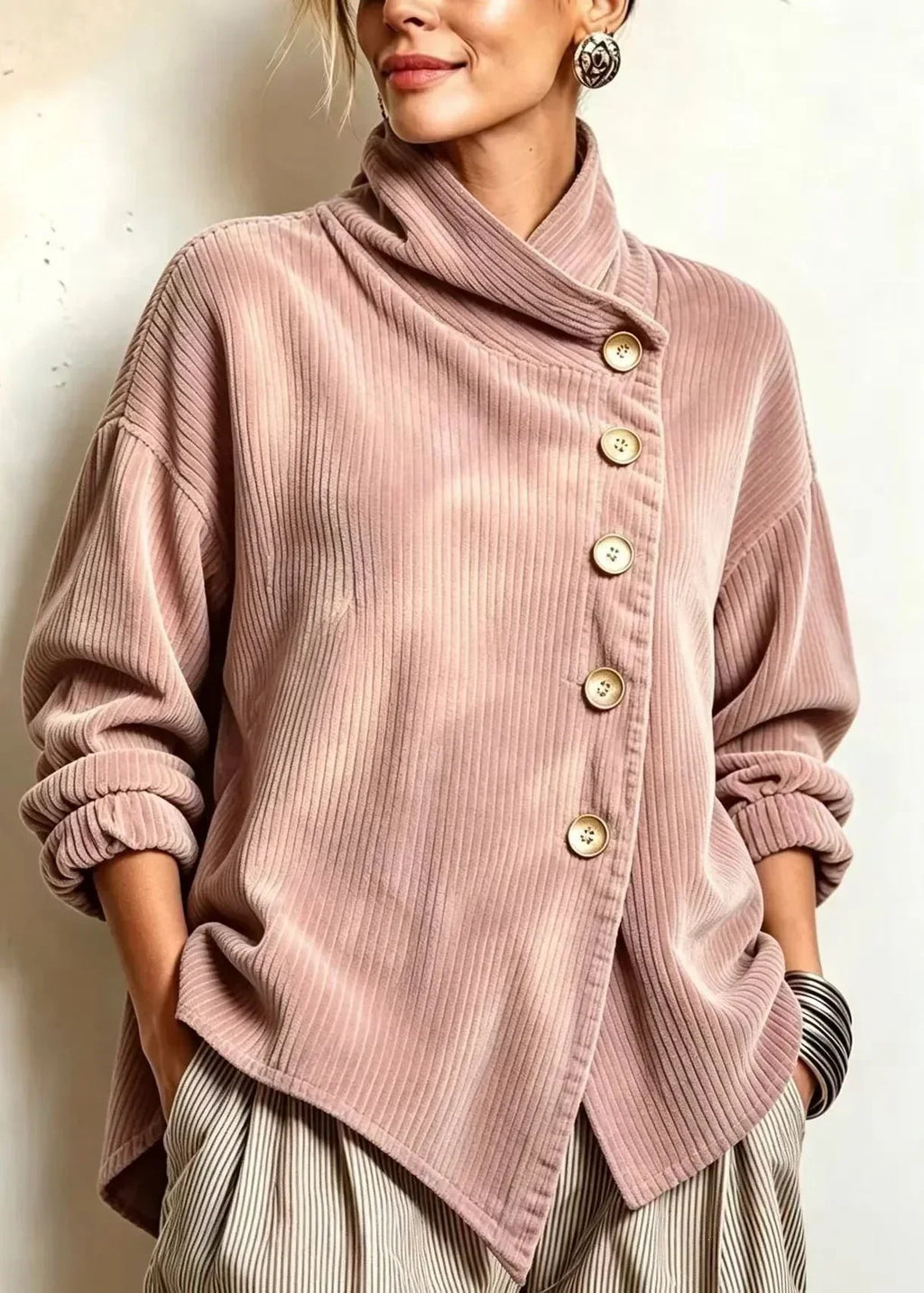 Olivia | Camisa de Pana con Botones
