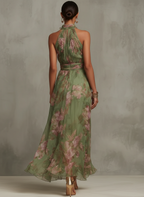 Alejandra | Vestido Maxi Floral Verde