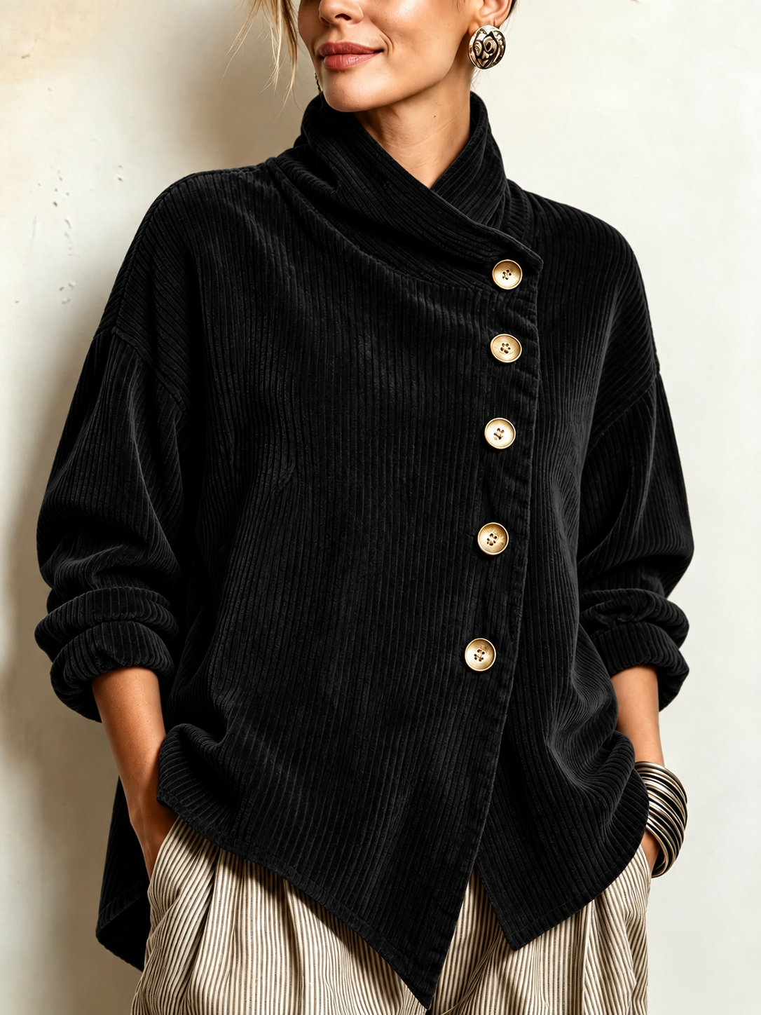 Olivia | Camisa de Pana con Botones