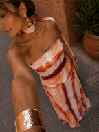 Pilar™ | Vestido largo estampado sin tirantes