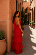 Raquel™ | Vestido rojo estilo Manila