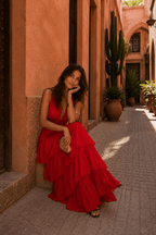 Raquel™ | Vestido rojo estilo Manila