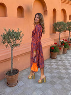 Laura™ | Vestido estampado de largo medio