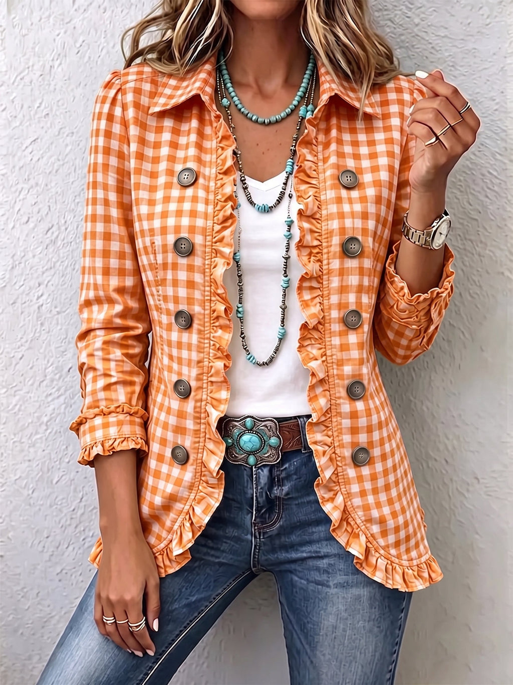 Chaqueta de cuadros vichy Encarna