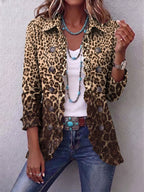 Chaqueta leopardo con volantes Belén